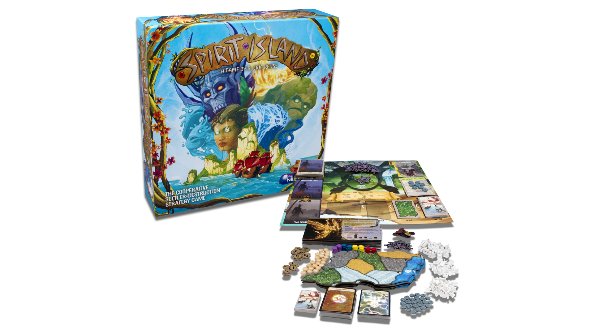 Spirit Island board game components